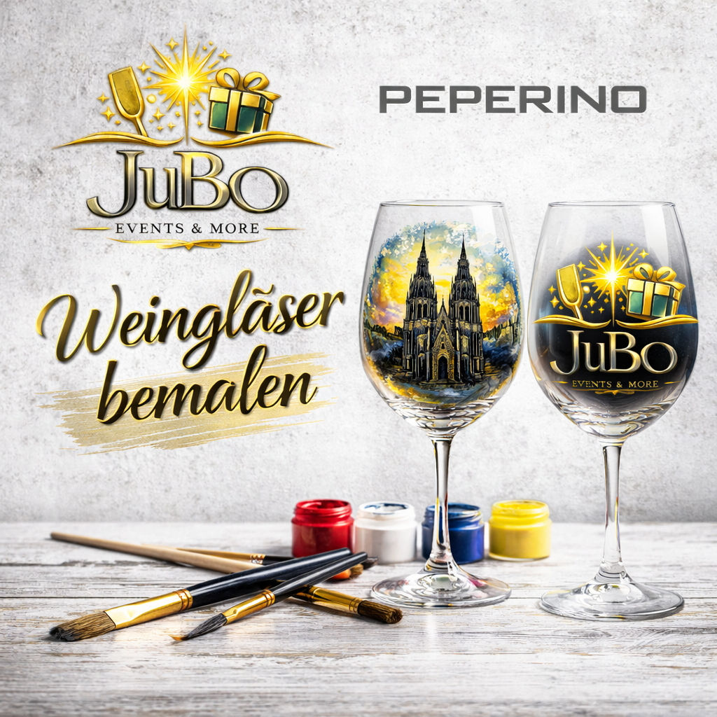 Mehr über den Artikel erfahren Weingläser bemalen Classic Experience in Köln | Kreatives Event im Peperino am Chlodwigplatz by JuBo Events & more