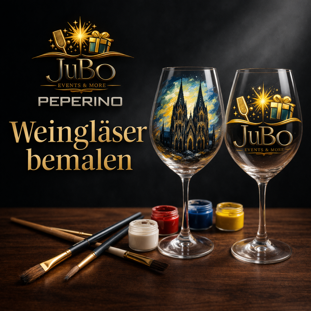 Mehr über den Artikel erfahren Weingläser bemalen Classic Experience in Köln | Kreatives Event im Peperino am Chlodwigplatz by JuBo Events & more