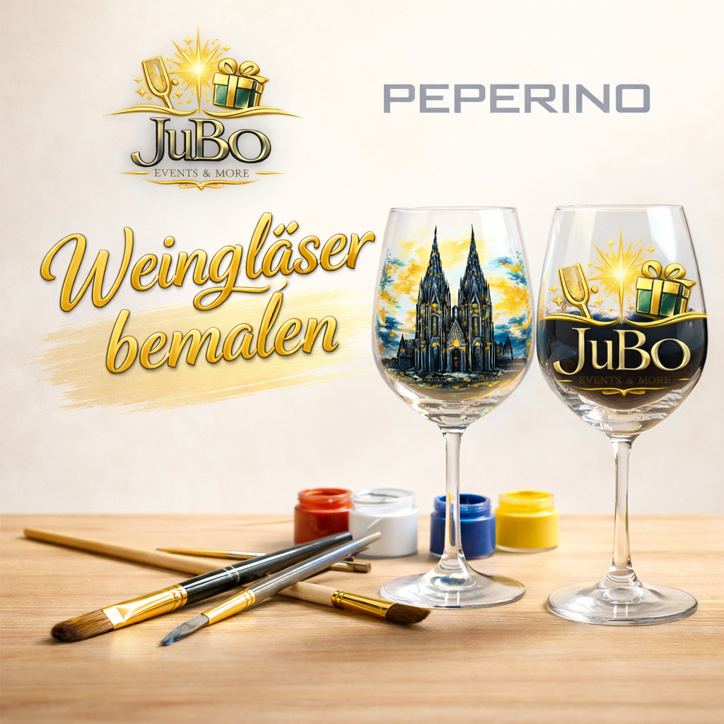 Mehr über den Artikel erfahren Weingläser bemalen Classic Experience in Köln | Kreatives Event im Peperino am Chlodwigplatz by JuBo Events & more