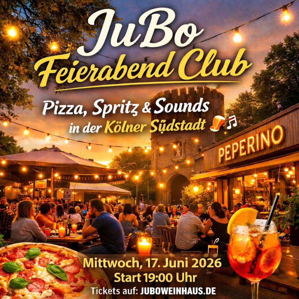 Mehr über den Artikel erfahren JuBo Feierabend Club – Afterwork Event im Peperino am Chlodwigplatz – Meet me after work